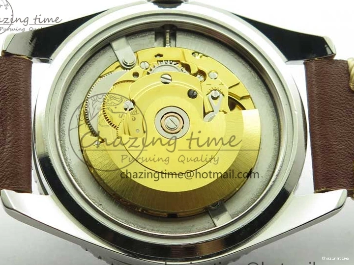 0408 Vintage Seamaster 300 Date T SS B12 Black Dial On Brown Leather Strap A2836 (Free Nylon Strap) WeatherProof 7911